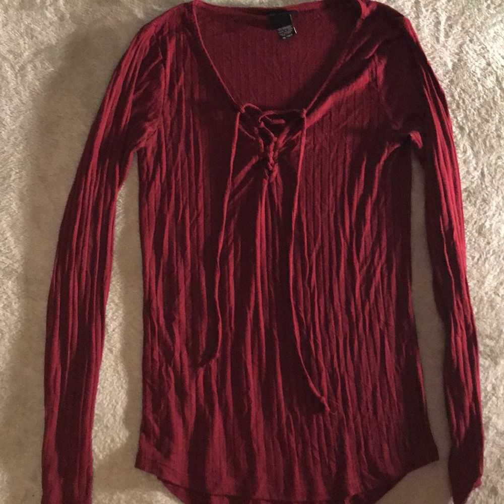 Lace up shirt